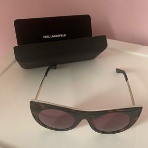 Karl Lagerfeld cat eye sunglasses with case